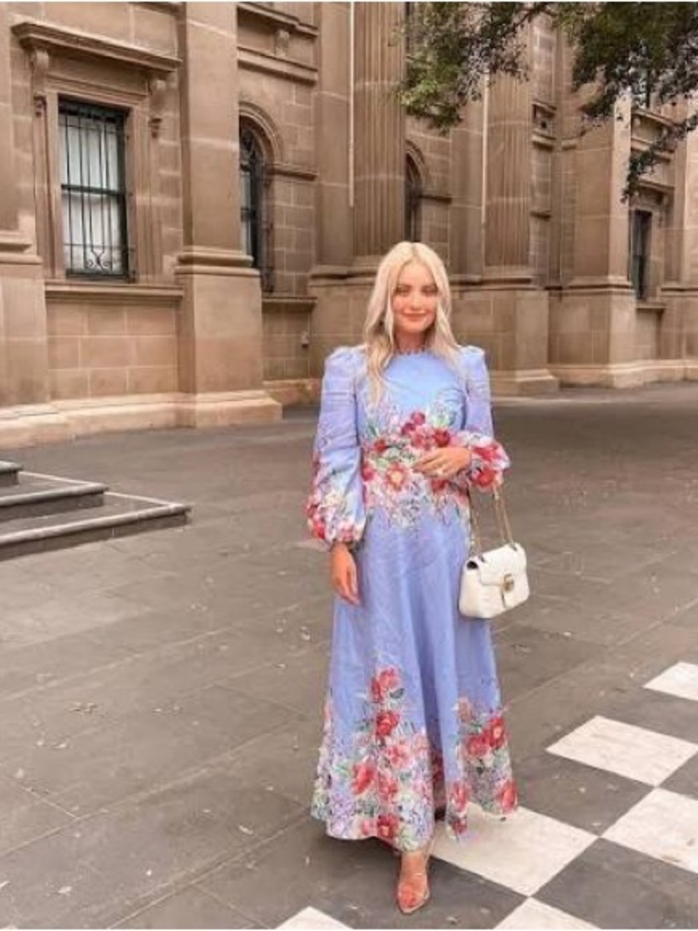 Zimmermann bellitude Powder Blue Floral Long Sleeve Maxi Dress - Picture 6 of 6